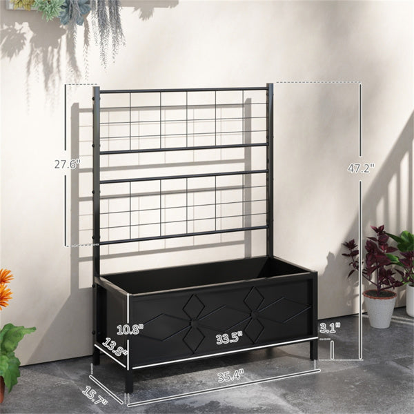 Black Flower Stand/Plant Stand 35.4" W x 15.7" D x 47.2" H