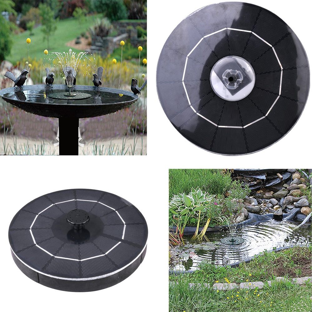 Solar Powered Water Pump Battery Water Fountain for Bird Bath Garden Pond Fish Tank