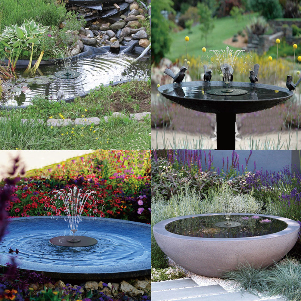 Solar Powered Water Pump Battery Water Fountain for Bird Bath Garden Pond Fish Tank