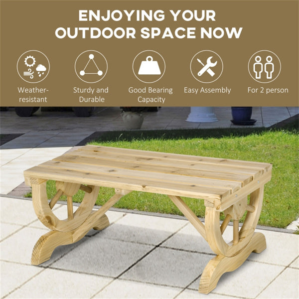 Natural Outdoor Garden Bench 、Garden chair 38.5" W x 19.75" D x 15.5" H