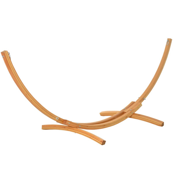 Nature Wood Color Hammock Stand 128"L x 47.25"W x 46.5"H