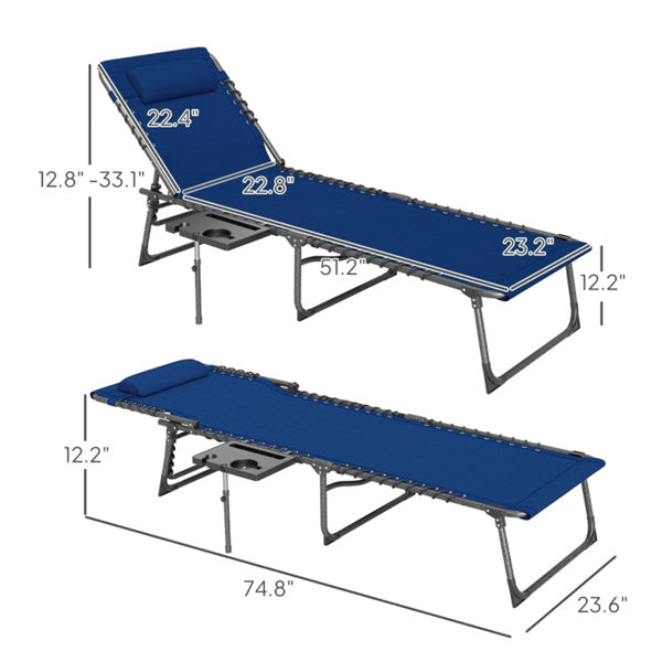 Dark Blue, Gray, Black Armchair/Office Chair/Camping Fishing Chair/Camping Chair (fully lying) 23.6" W x 74.8" D x 12.2" H
