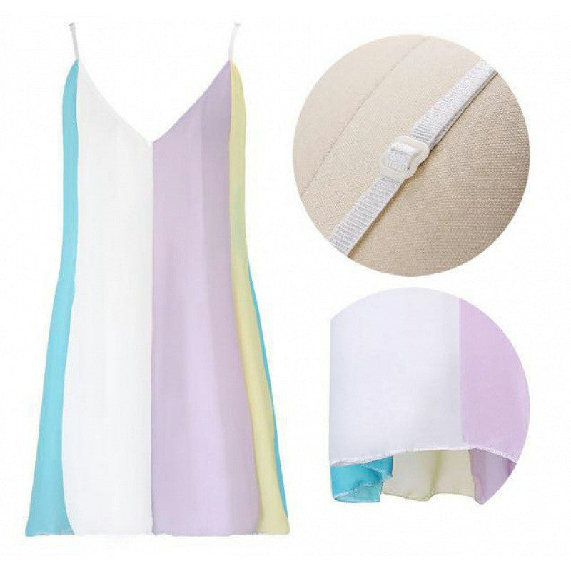 Women Chiffon Stitching Mini Dress Beach Dress Bikini Cover Up Kaftan Swing UK