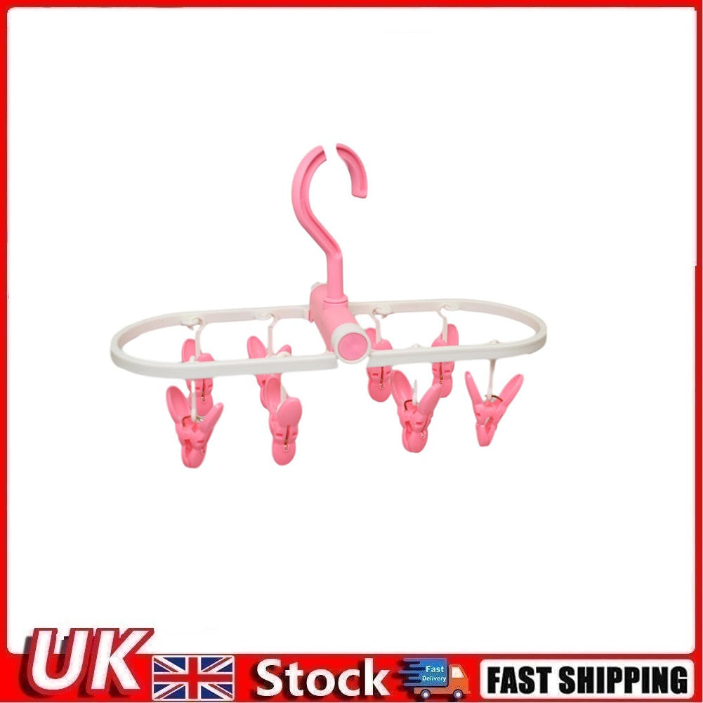 Foldable Laundry Clothes Peg Hanger Sock Airer Dryer 20 cm - Random Colour
