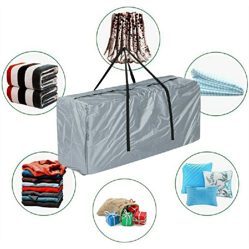 Extra Large Heavy Duty Outdoor Garden Furniture Cushion Storage Bag - Grey