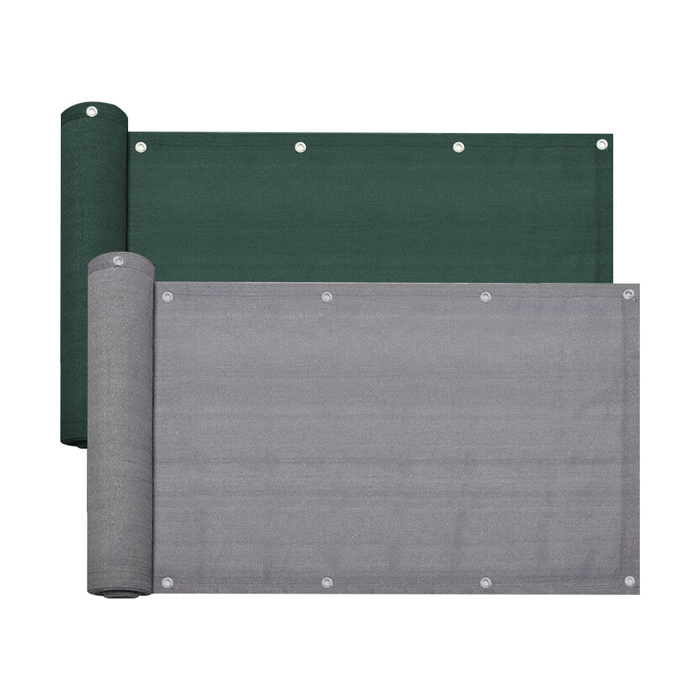 4.8m Garden Balcony Fence Cover Cloth Privacy Screen Fabric Shade Tarp Netting Mesh Cloth - Grey