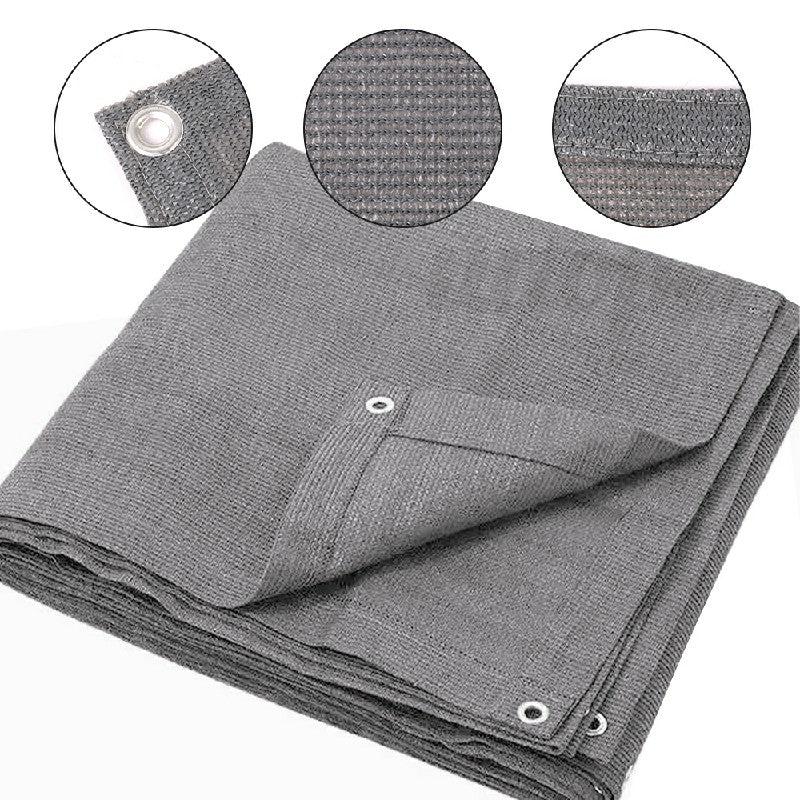 4.8m Garden Balcony Fence Cover Cloth Privacy Screen Fabric Shade Tarp Netting Mesh Cloth - Grey