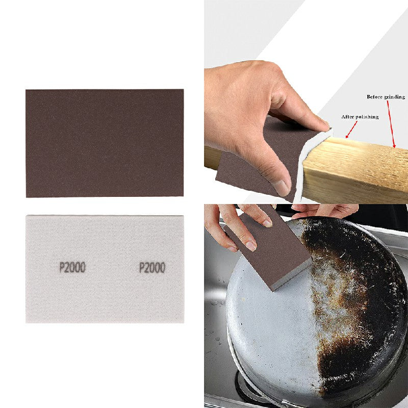 25pcs Double Side Wet Dry Sanding Sponge Pads Foam Sandpaper Blocks Fine to Coarse - Brown