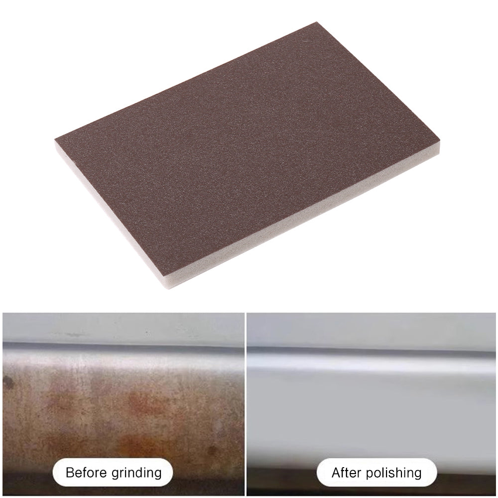 25pcs Double Side Wet Dry Sanding Sponge Pads Foam Sandpaper Blocks Fine to Coarse - Brown