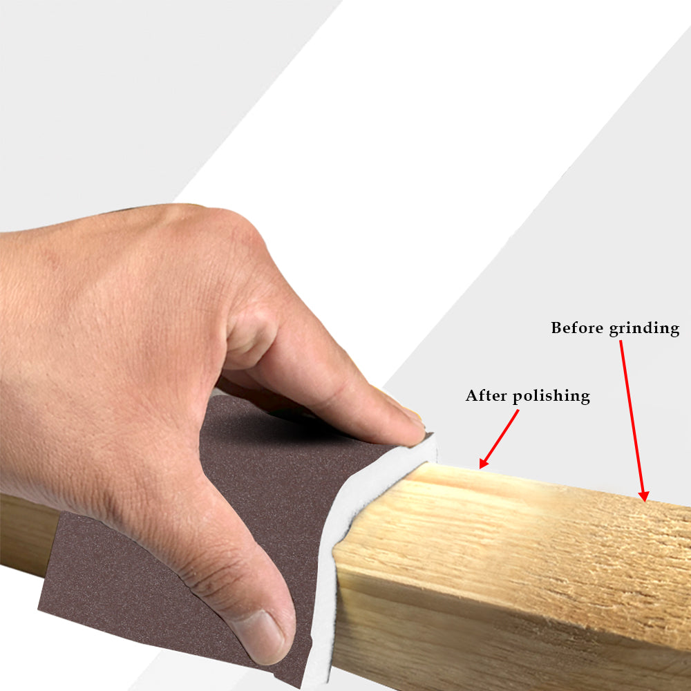 25pcs Double Side Wet Dry Sanding Sponge Pads Foam Sandpaper Blocks Fine to Coarse - Brown