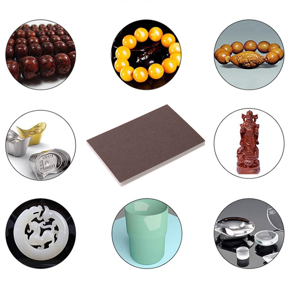 25pcs Double Side Wet Dry Sanding Sponge Pads Foam Sandpaper Blocks Fine to Coarse - Brown