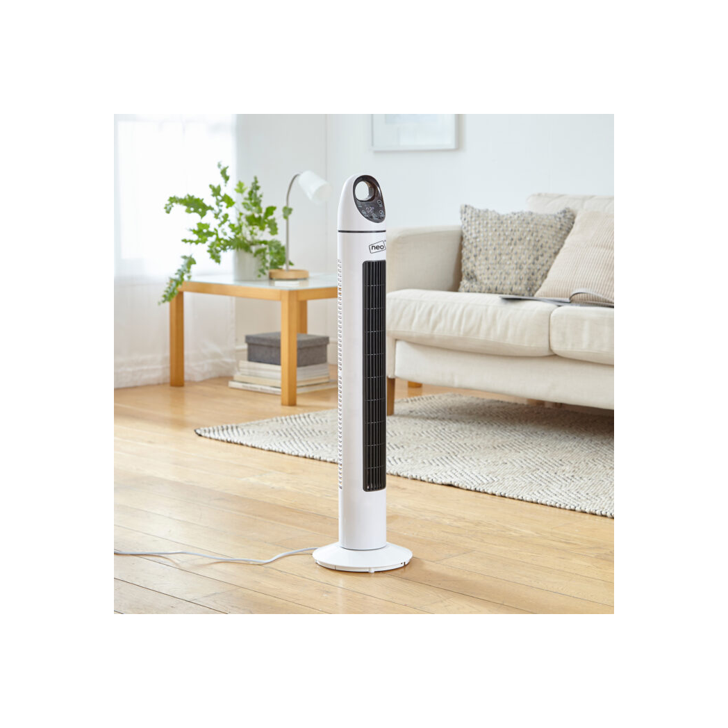 Neo 33" Aroma Free Standing 3 Speed Fan - White