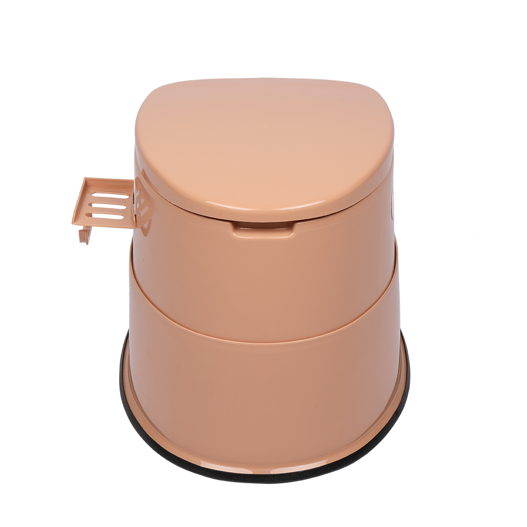 Portable Toilet with Non-slip Mat Brown