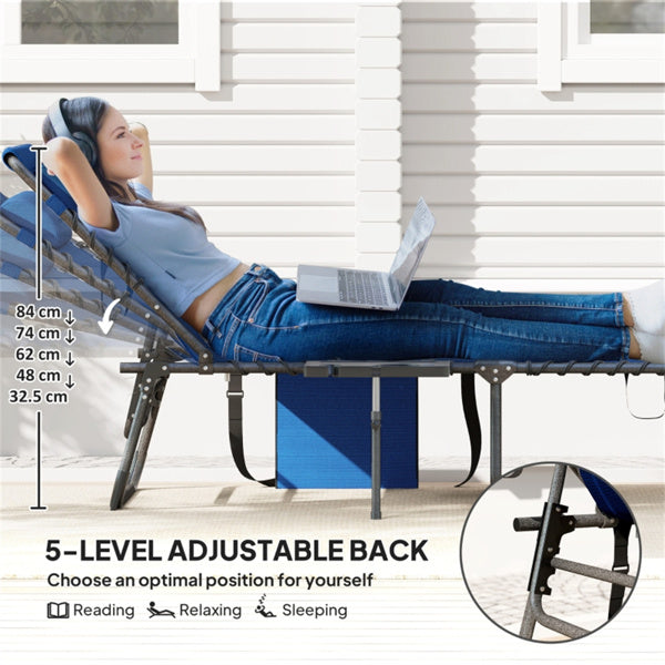 Dark Blue, Gray, Black Armchair/Office Chair/Camping Fishing Chair/Camping Chair (fully lying) 23.6" W x 74.8" D x 12.2" H