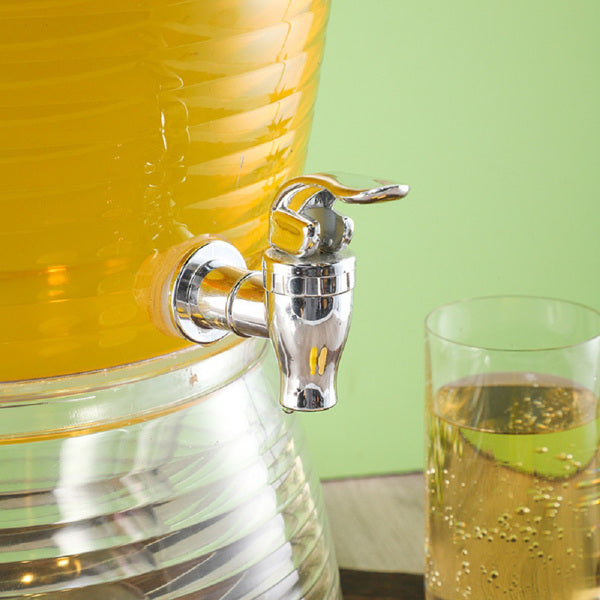 Beer Dispenser Round with Faucet Creative Luminous Beverage Dispenser Bar Beer for Party Bar Home Beer Drink