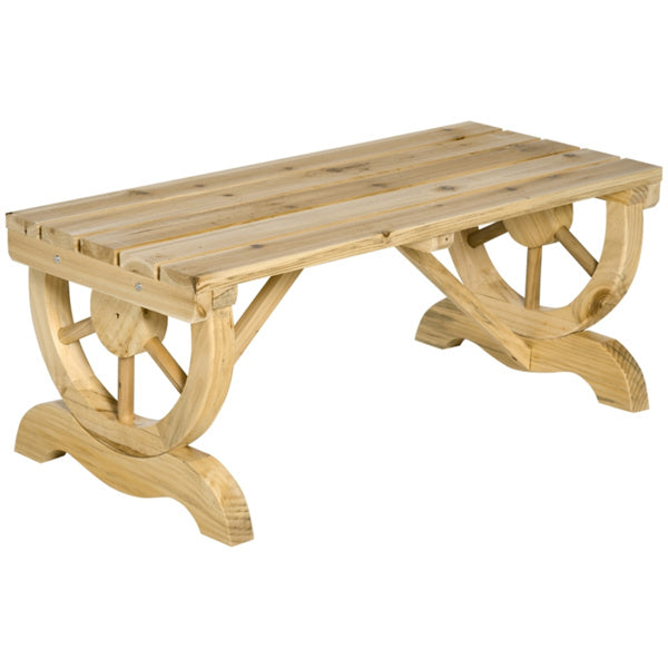 Natural Outdoor Garden Bench 、Garden chair 38.5" W x 19.75" D x 15.5" H