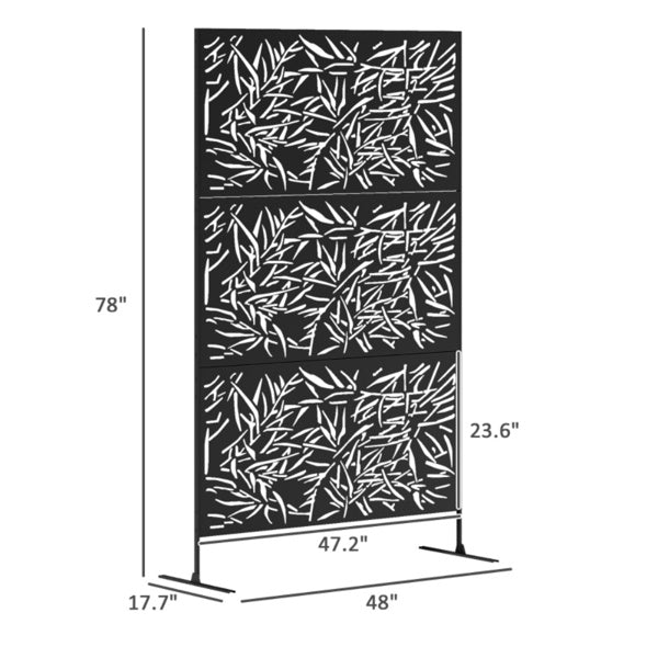 Garden Decorative Fence Panel 48" W x 17.7" D x 78" H