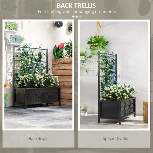 Black Flower Stand/Plant Stand 35.4" W x 15.7" D x 47.2" H