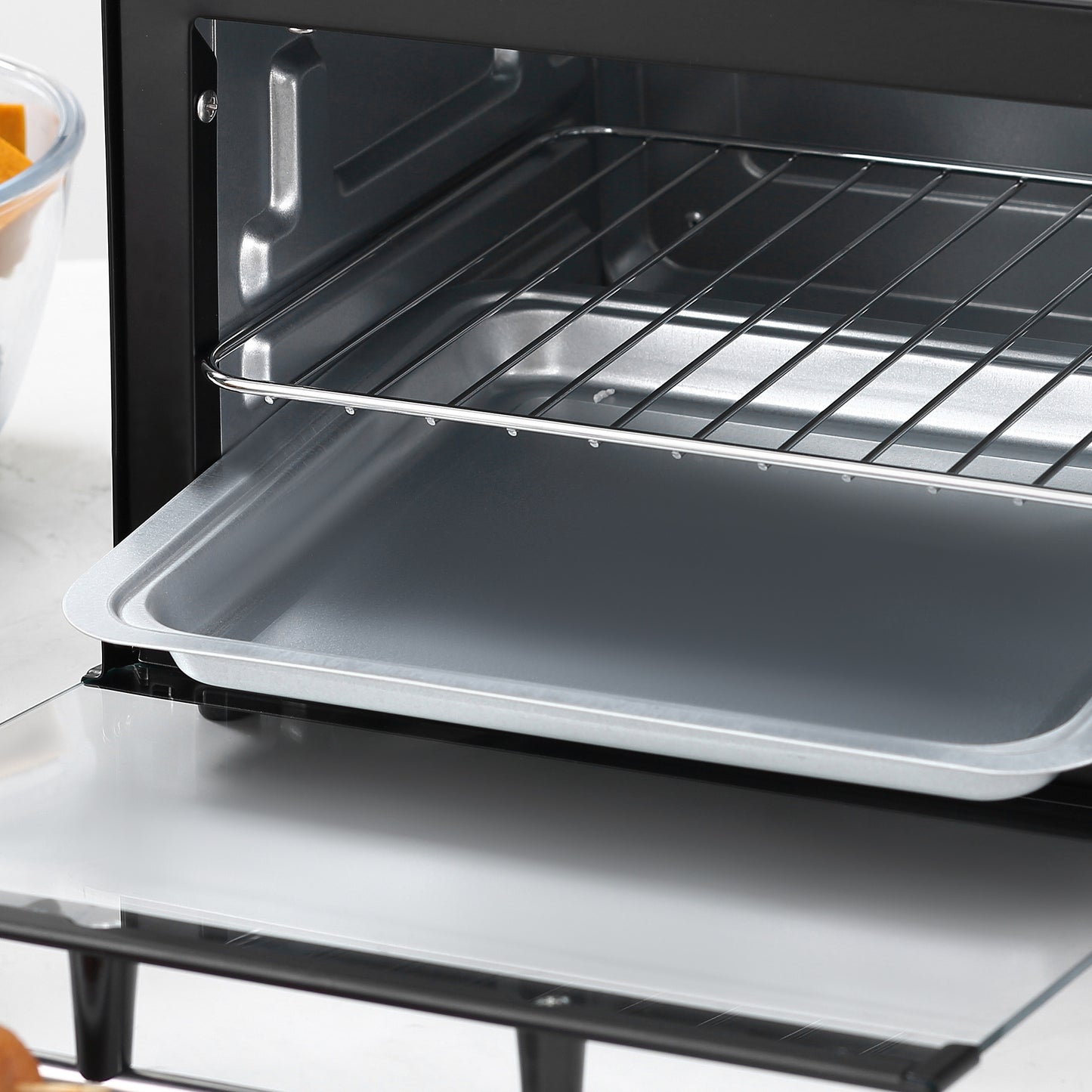 Mini Oven, 9L Countertop Electric Grill, Toaster Oven 750W