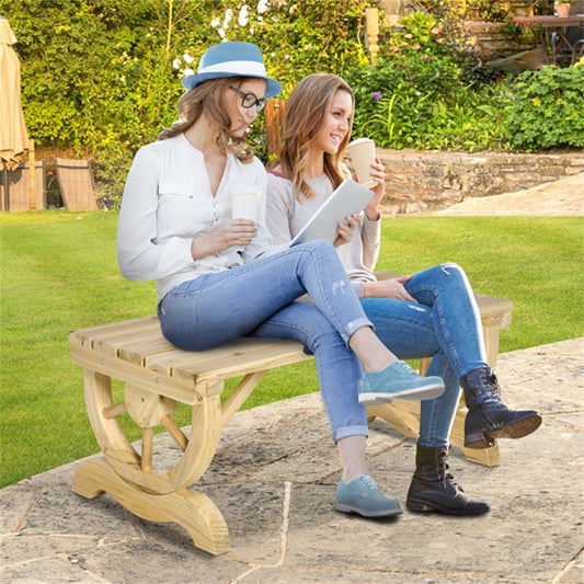 Natural Outdoor Garden Bench 、Garden chair 38.5" W x 19.75" D x 15.5" H