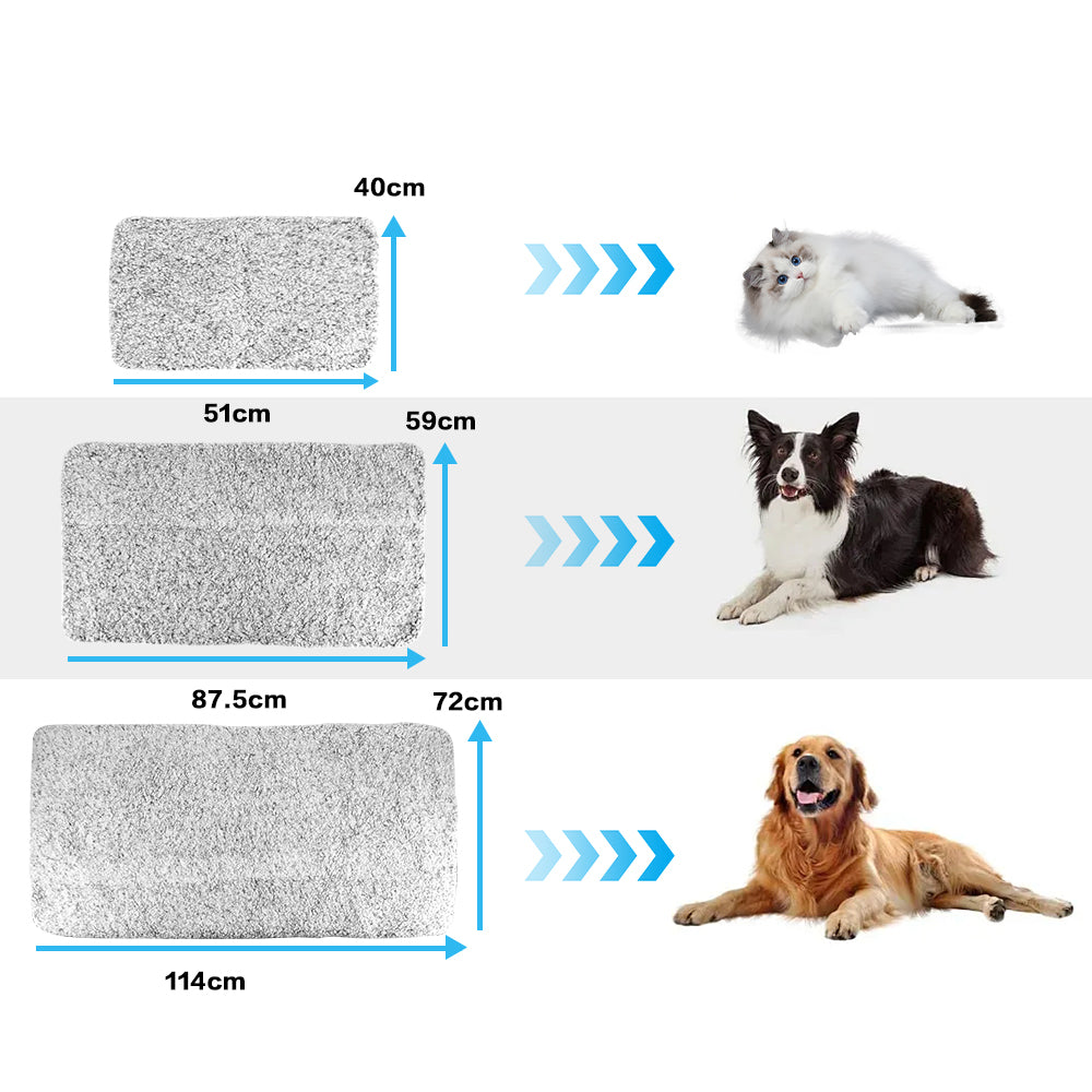 Self Heating Pet Pad Extra Warm Cat Dog Mat Thermal Pet Bed with Removable Cover for Indoor Outdoor Pets S//L/XL