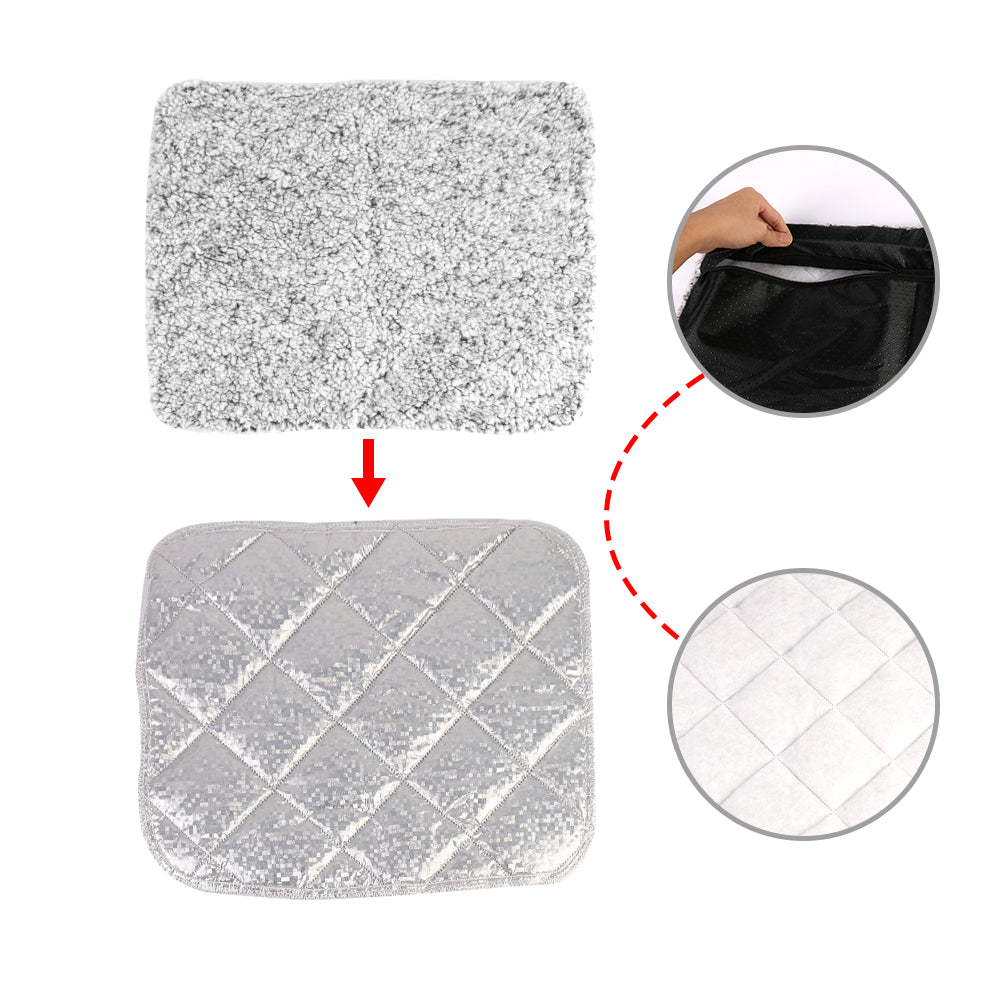 Self Heating Pet Pad Extra Warm Cat Dog Mat Thermal Pet Bed with Removable Cover for Indoor Outdoor Pets S//L/XL