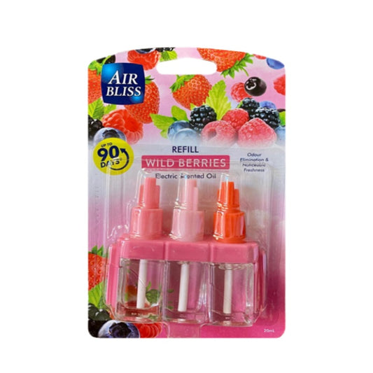 5 Packs 3Volution Plug In Refills Ambi Pur Machine Compatible Air Freshener Scented Oil - Wild Berries