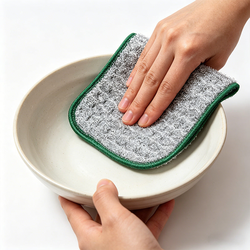 2 Pack Quick-Dry Dishwashing Cloths Double Layer Kitchen Sink Cleaning