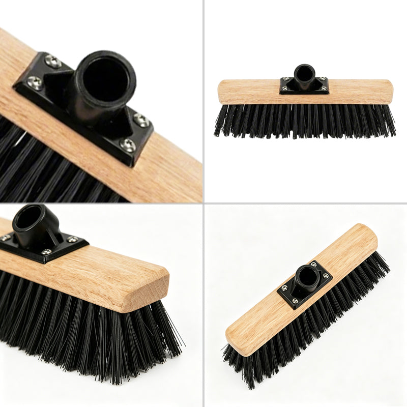 30cm Wooden Stiff Bristle Brush Broom Head for Home Outdoor Floor Cleaning Use