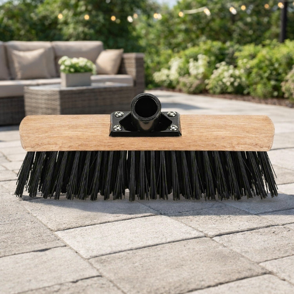 30cm Wooden Stiff Bristle Brush Broom Head for Home Outdoor Floor Cleaning Use