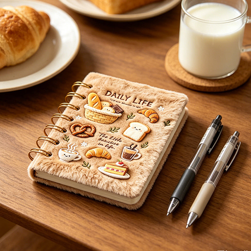 Coffee Style Compact Spiral Notebook Light Composition Book Kids Random Colours