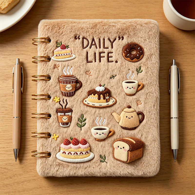 Coffee Style Compact Spiral Notebook Light Composition Book Kids Random Colours
