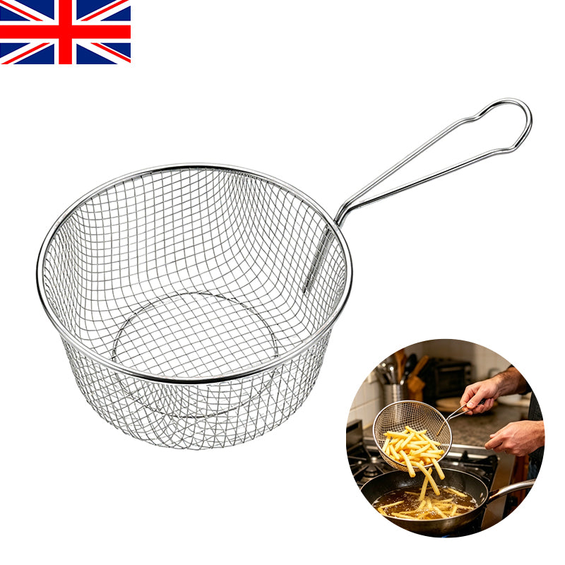 7 Inch Stainless Steel Fry Basket w/ Handle Deep Fryer Fries Chicken Shrimp