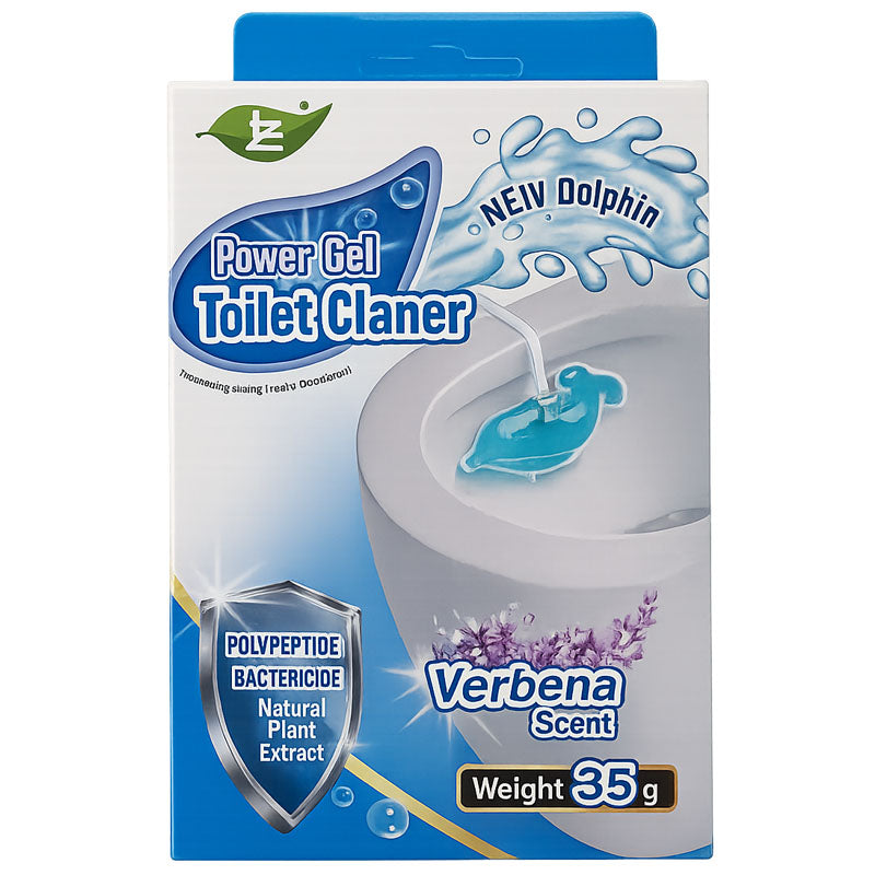 3PCS Dolphin Toilet Rim Gel Cleaner Gardenia Verbena Scent Brilliant Shine