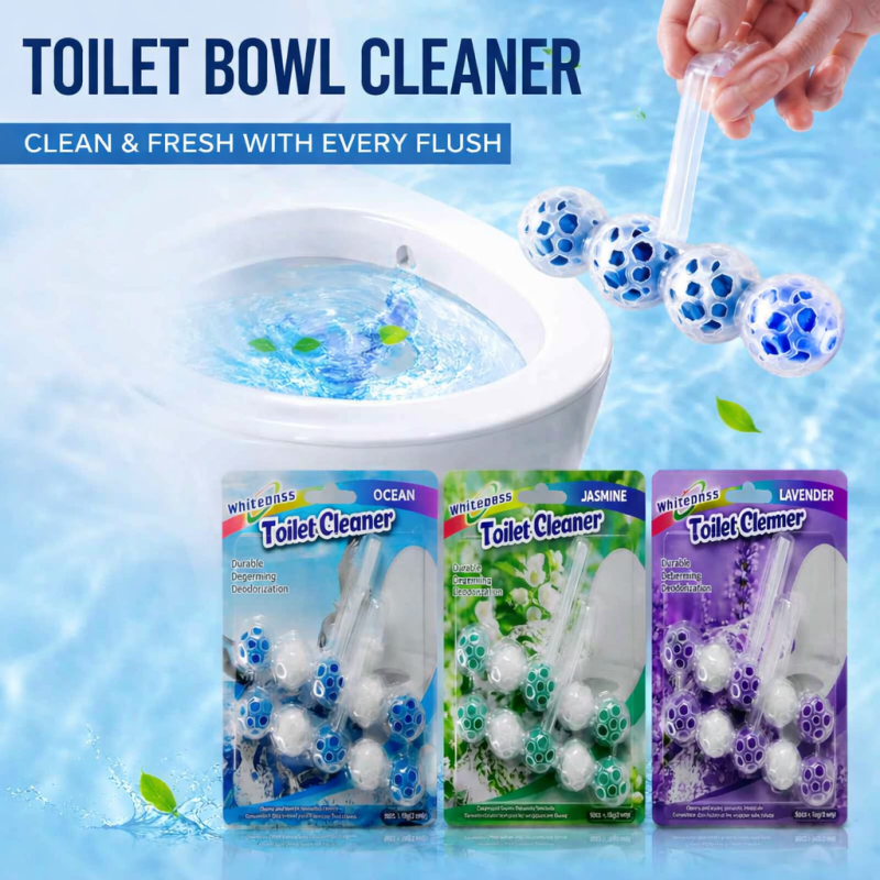 3PCS Toilet Rim Block Cleaner Freshener Jasmine Ocean Lavender Scent