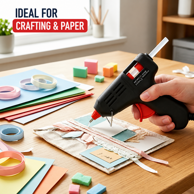 10W Hot Glue Gun Kit with 7mm Glue Sticks DIY Craft Repair Wood Metal Plastic