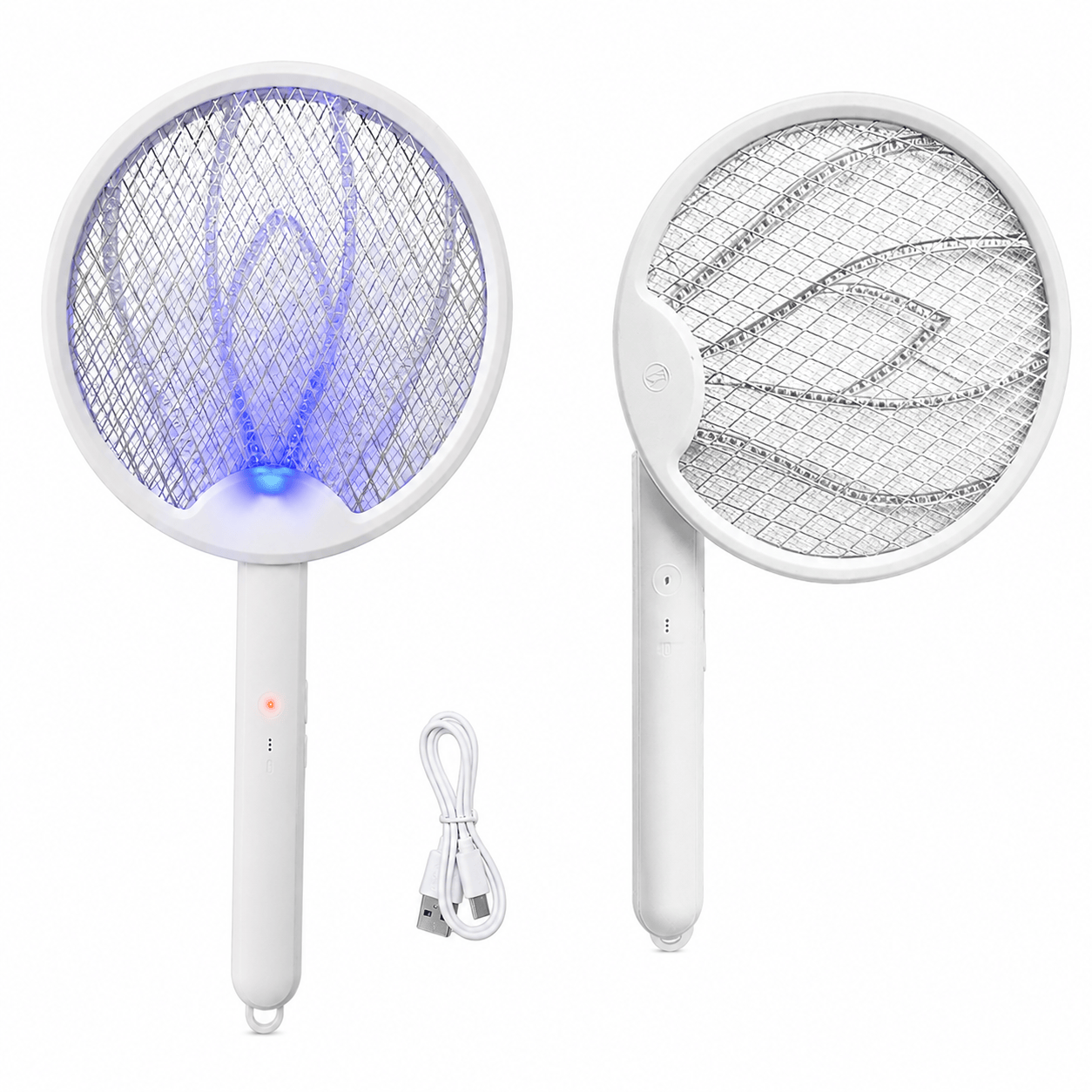 Electric Fly Swatter 3500V Rechargeable Fly Zapper USB-C Mosquito Killer
