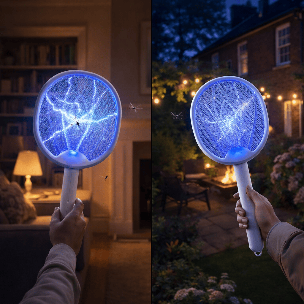 Electric Fly Swatter 3500V Rechargeable Fly Zapper USB-C Mosquito Killer