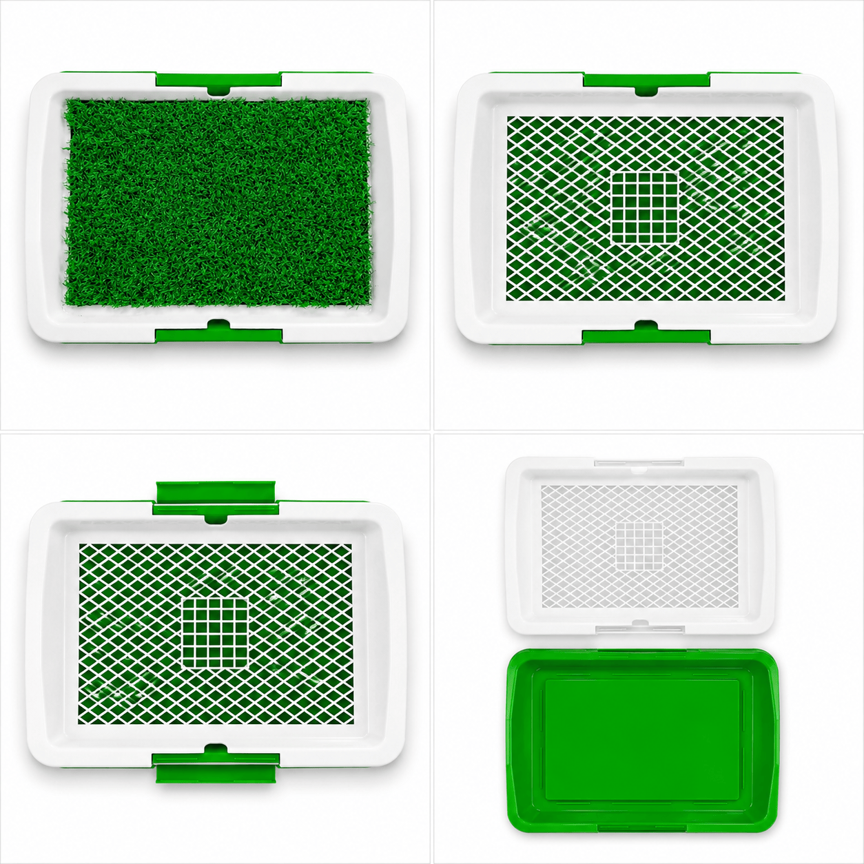 Dog Grass Pad with Tray Artificial Grass Puppy Toilet Training Mat 52x45.5cm
