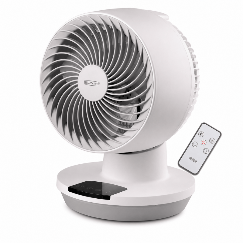8" Remote Control Table Fan Air Circulator Desk Fan LED Display 3 Speed 50W