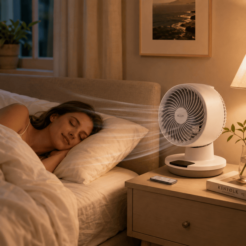 8" Remote Control Table Fan Air Circulator Desk Fan LED Display 3 Speed 50W