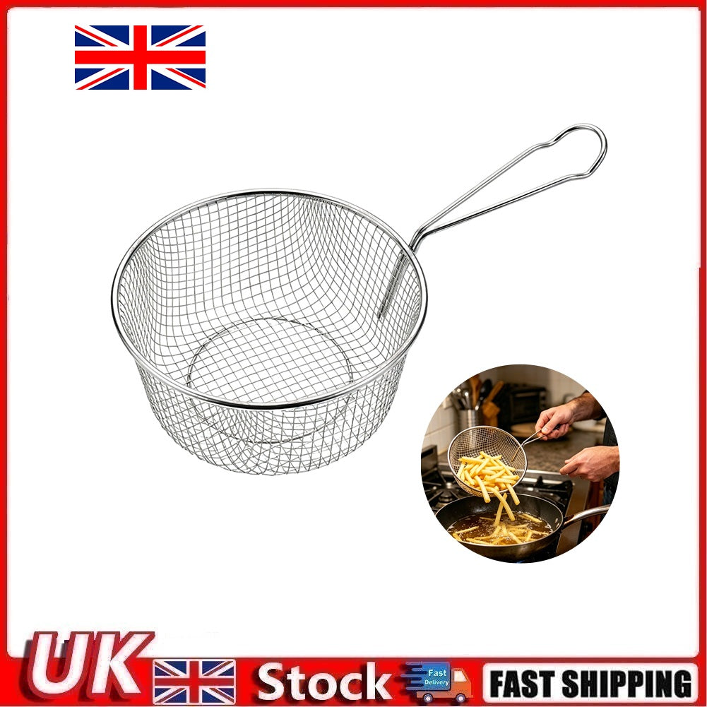 7 Inch Stainless Steel Fry Basket w/ Handle Deep Fryer Fries Chicken Shrimp