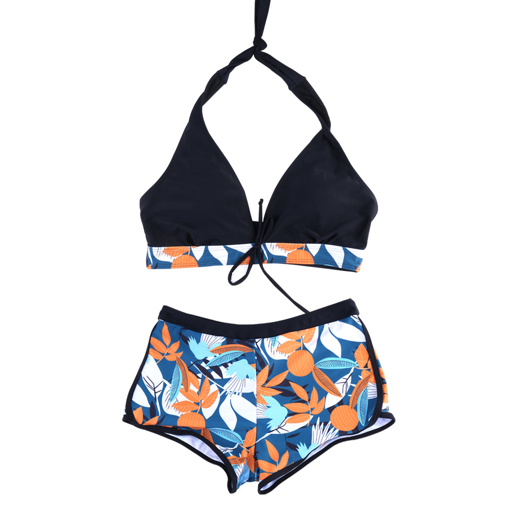Women's Bikini Set Padded Push Up Crop Tops Boy Shorts Swimsuit Swimwear Bathing