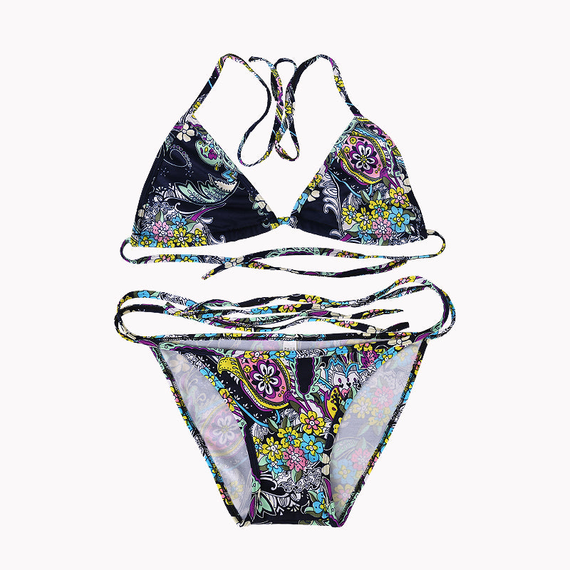Womens Push Up Bikini Bra Bikini Thong Strappy Set Swimsuit Bathing Suit for Summer Beach