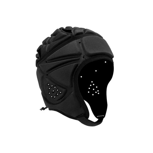 Rugby Helmet Headguard Soft Helmet Headgear for Soccer Scrum Cap Head Protector - Black