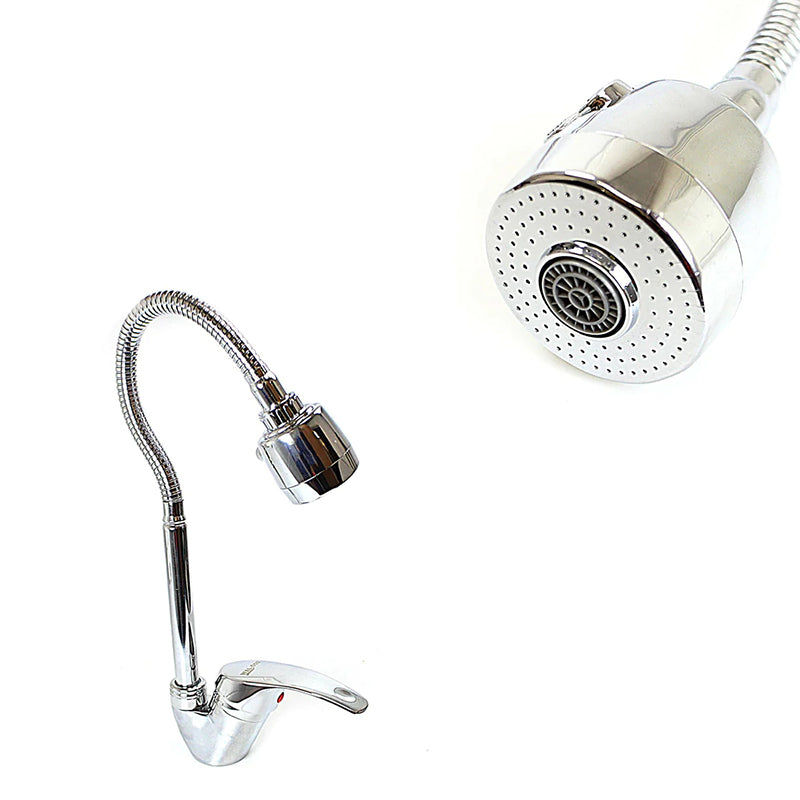 Sink Adjustable Sprayer Tap Chrome Faucet Water Spray Adapter for Kitchen