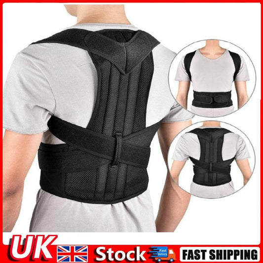 Adjustable Posture Corrector Slouch Shoulder Corset Back Lumbar Brace Orthosis Support Shoulder Straight Hold - XL