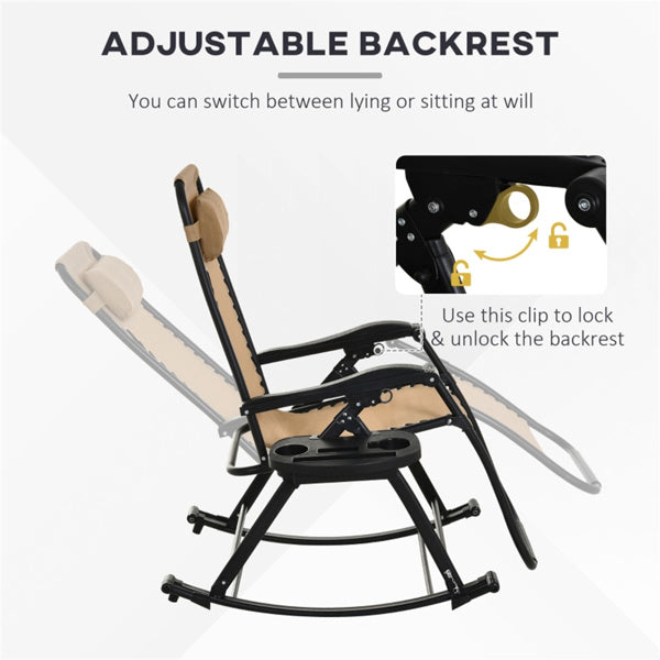Beige Garden chair / Rocking Chair