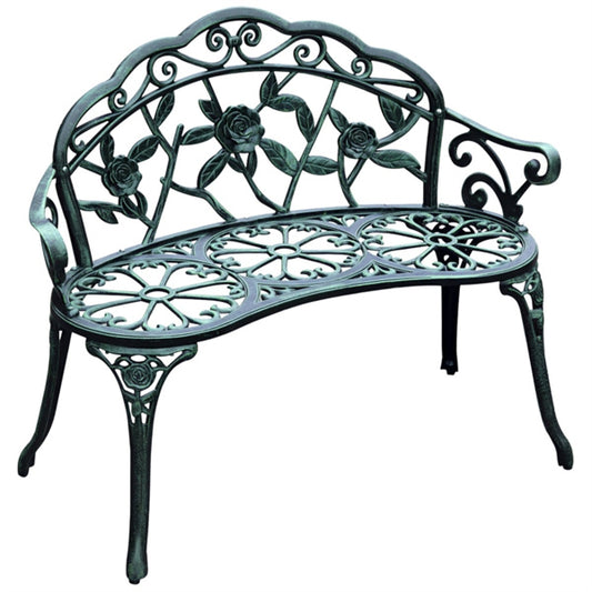 Antique Green Outdoor Garden Bench 、Garden chair 39.5" L x 21.25" W x 30.75" H
