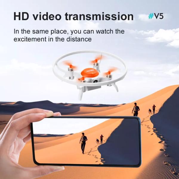 orange 4DRC V5 Kids and Beginners Mini RC Drone V5 RC Quadcopter with 1080P HD Wide Angle Camera,Drones suitable for children and beginners